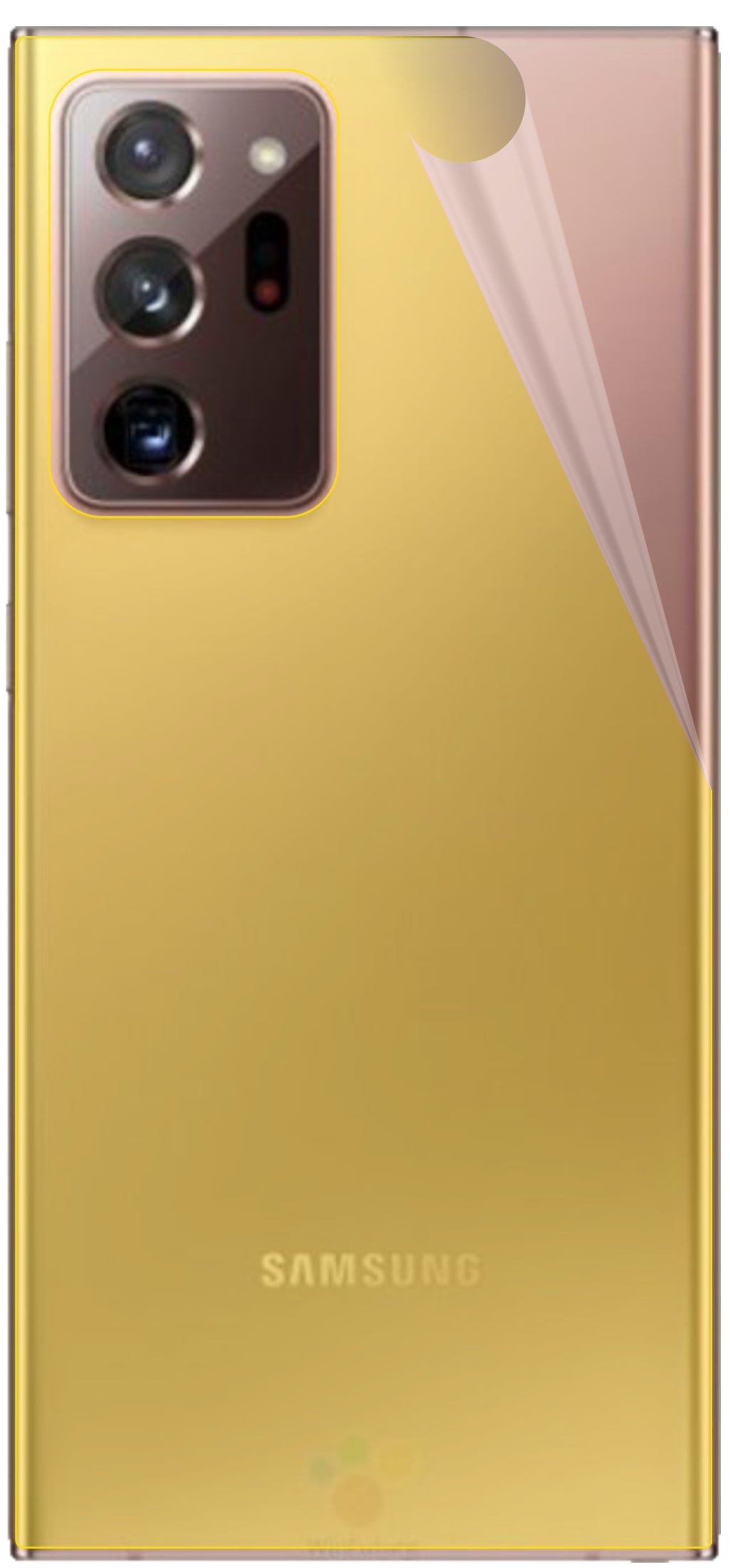 dipos Displayschutz für Samsung Galaxy Note 20 5G Rückseite, transparente Oberfläche, geringe Dicke und perfekte Passform