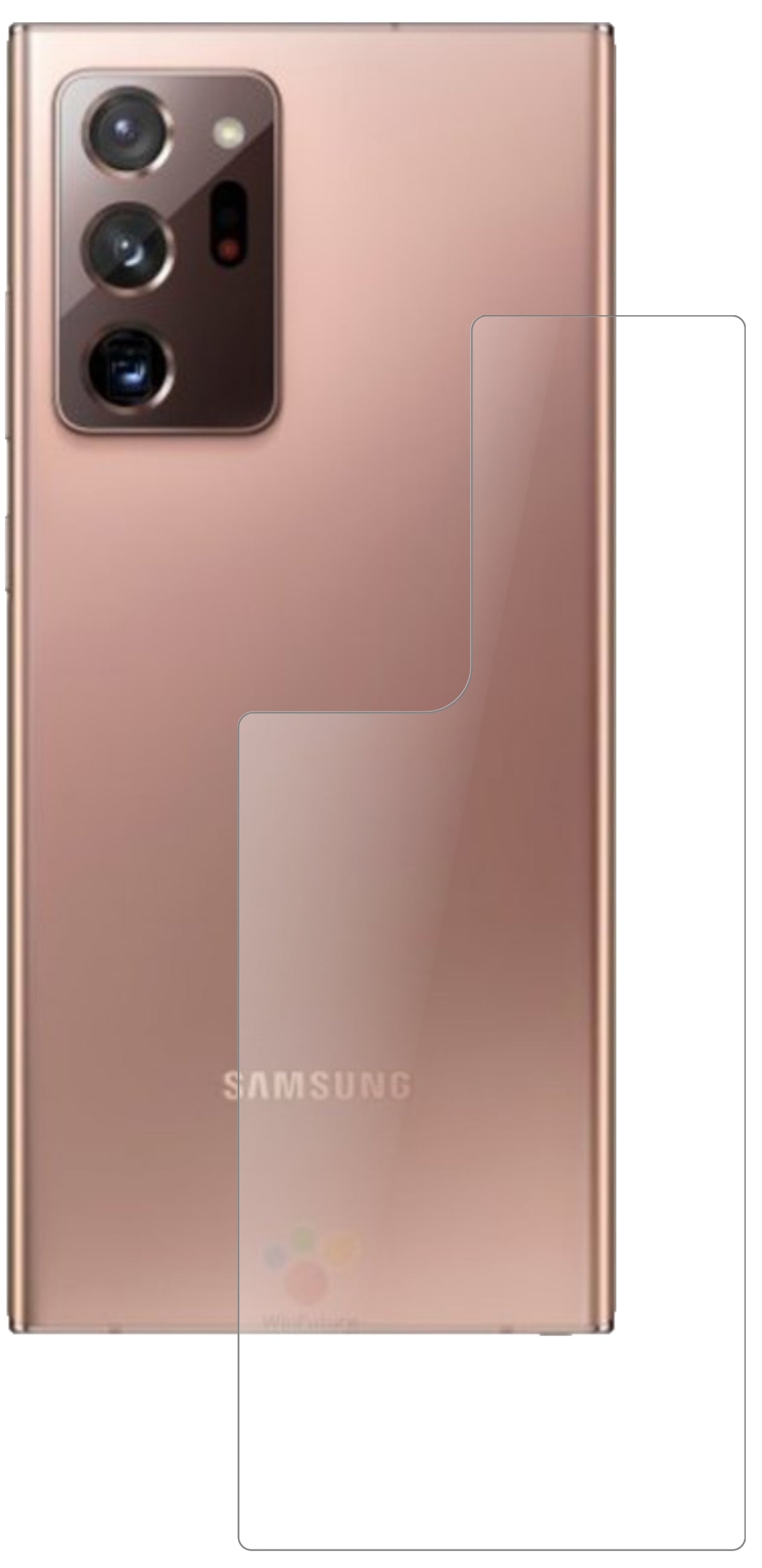 1x 9H Schutzfolie matt für Samsung Galaxy Note 20 Rückseite Panzerfolie