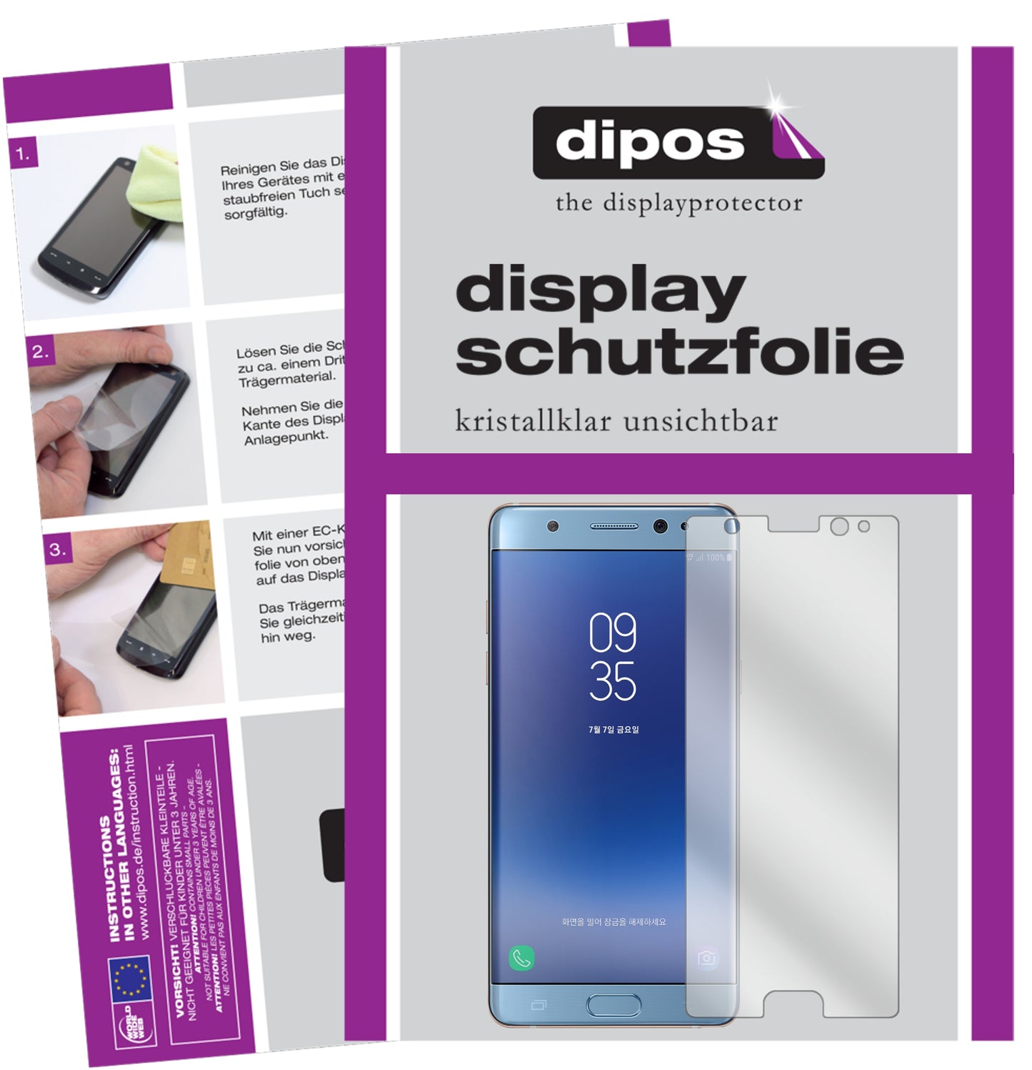 Kristallklare, dünne Schutzfolie: Kratzfest & passgenau für Samsung-Galaxy Note FE