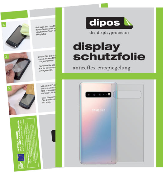 1x Schutzfolie matt für Samsung Galaxy S10 5G Rückseite Display-Schutzfolie