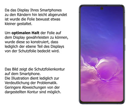 1x 9H Schutzfolie für Samsung Galaxy S10 Lite Panzerfolie