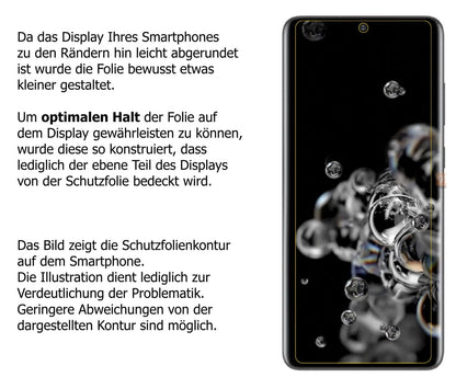 2x 9H Schutzfolie für Samsung Galaxy S20 Ultra 5G Panzerfolie