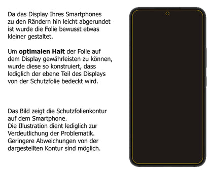 Privatsphäre-Schutz durch Sichtschutz-Folie passend zugeschnitten für Samsung Galaxy S22
