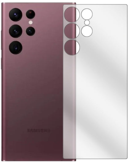 6x Schutzfolie klar für Samsung Galaxy S22 Ultra Rückseite Display-Schutzfolie