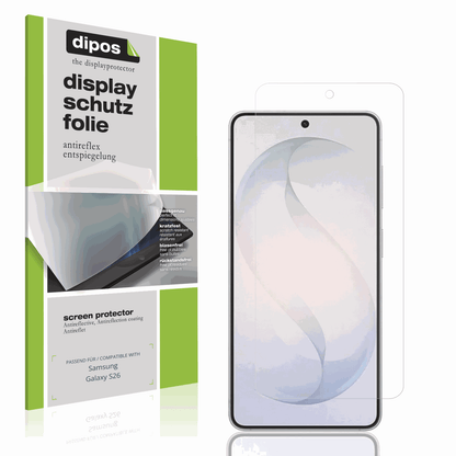 Matte Displayschutzfolie von dipos passend für Samsung Galaxy S26, präziser Zuschnitt und blasenfrei montiert