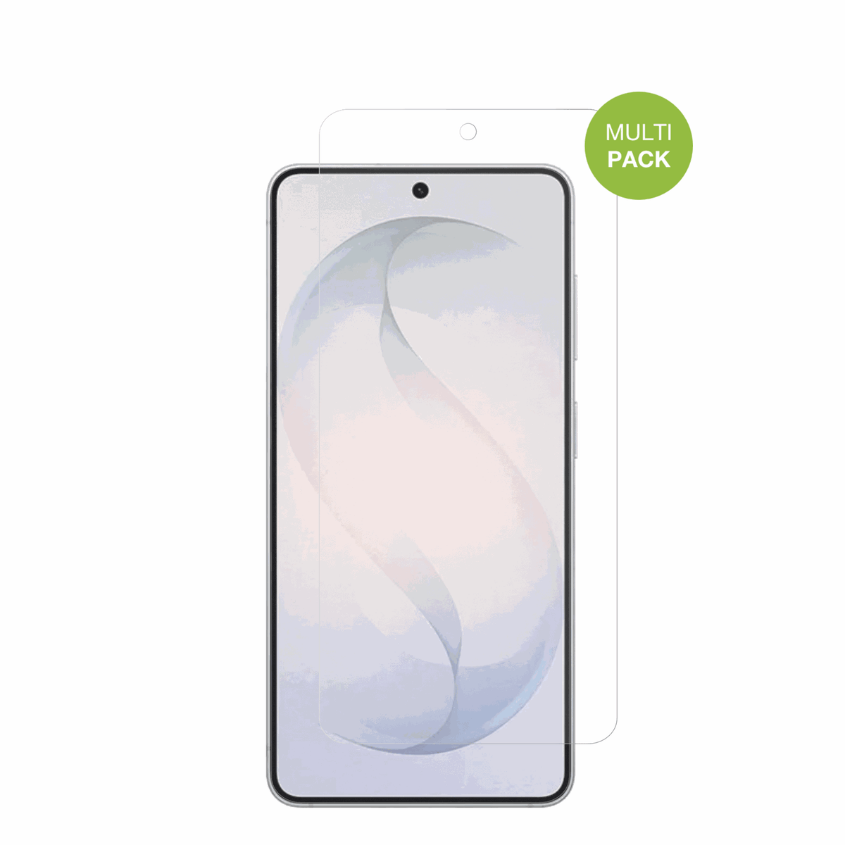 SamsungGalaxy S26 mit aufgebrachter dipos Displayschutzfolie, die lästige Fingerabdrücke minimiert