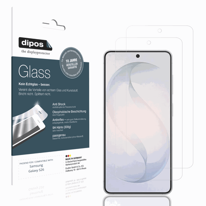 Matte Displayschutzfolie von dipos passend für Samsung Galaxy S26, 9H kratzfest und blasenfrei montiert
