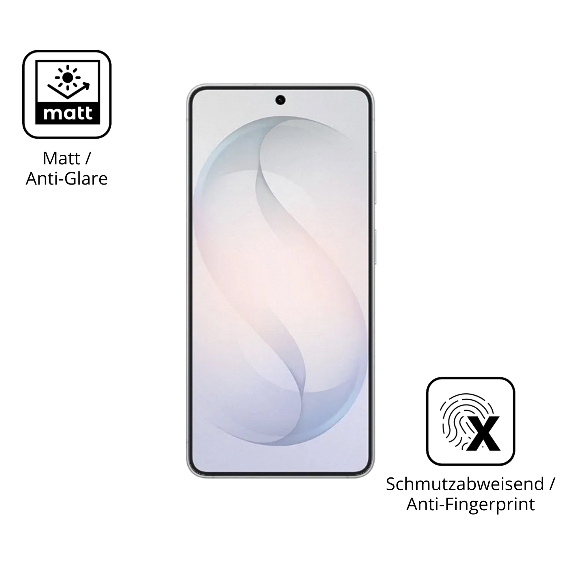 9H Hartbeschichtete, flexible Folie passend zugeschnitten für Samsung Galaxy S26 Plus
