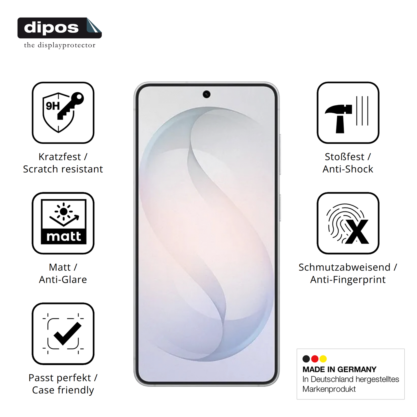Displayschutz hergestellt in Deutschland, höchste Qualität made in Germany
