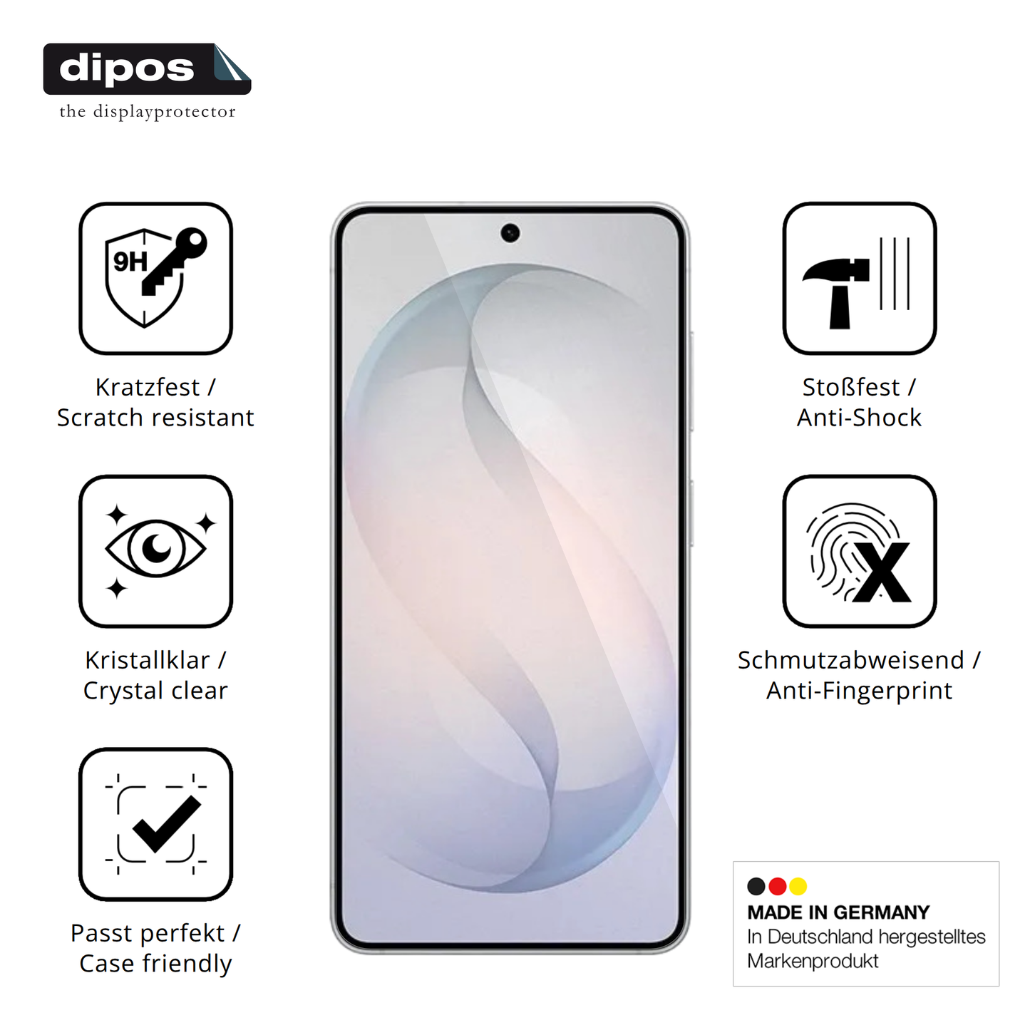 Displayschutz hergestellt in Deutschland, höchste Qualität made in Germany