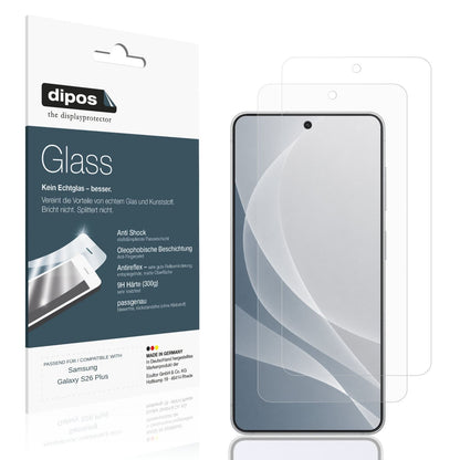 Matte Displayschutzfolie von dipos passend für Samsung Galaxy S26 Plus, 9H kratzfest und blasenfrei montiert