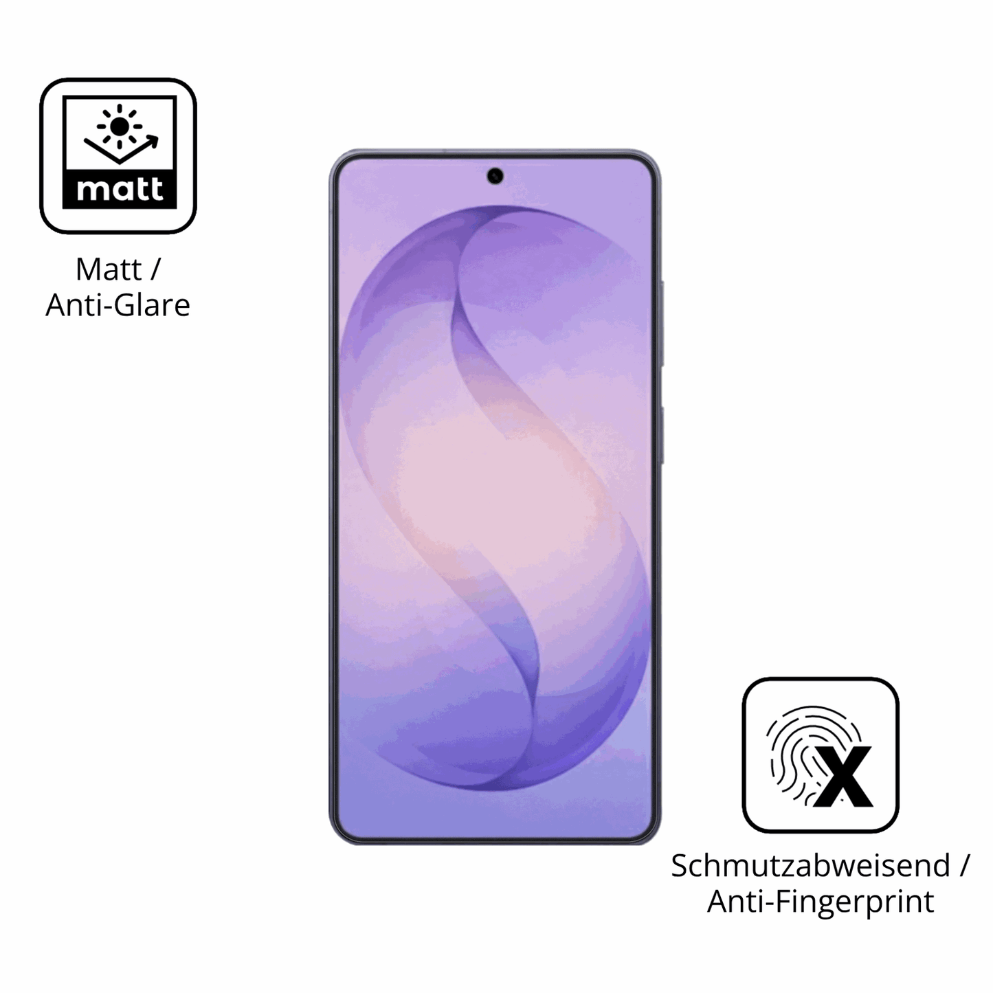 Dünne und entspiegelnde Folie passend zugeschnitten für Samsung Galaxy S26 Ultra