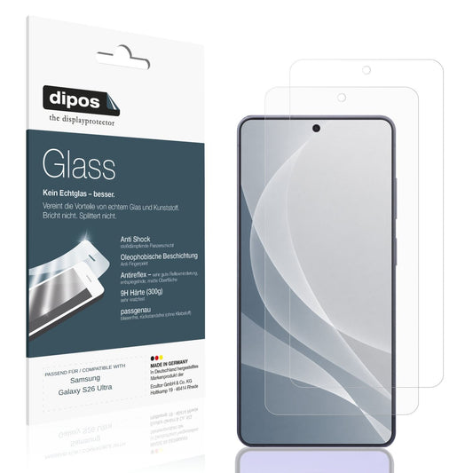 Matte Displayschutzfolie von dipos passend für Samsung Galaxy S26 Ultra, 9H kratzfest und blasenfrei montiert