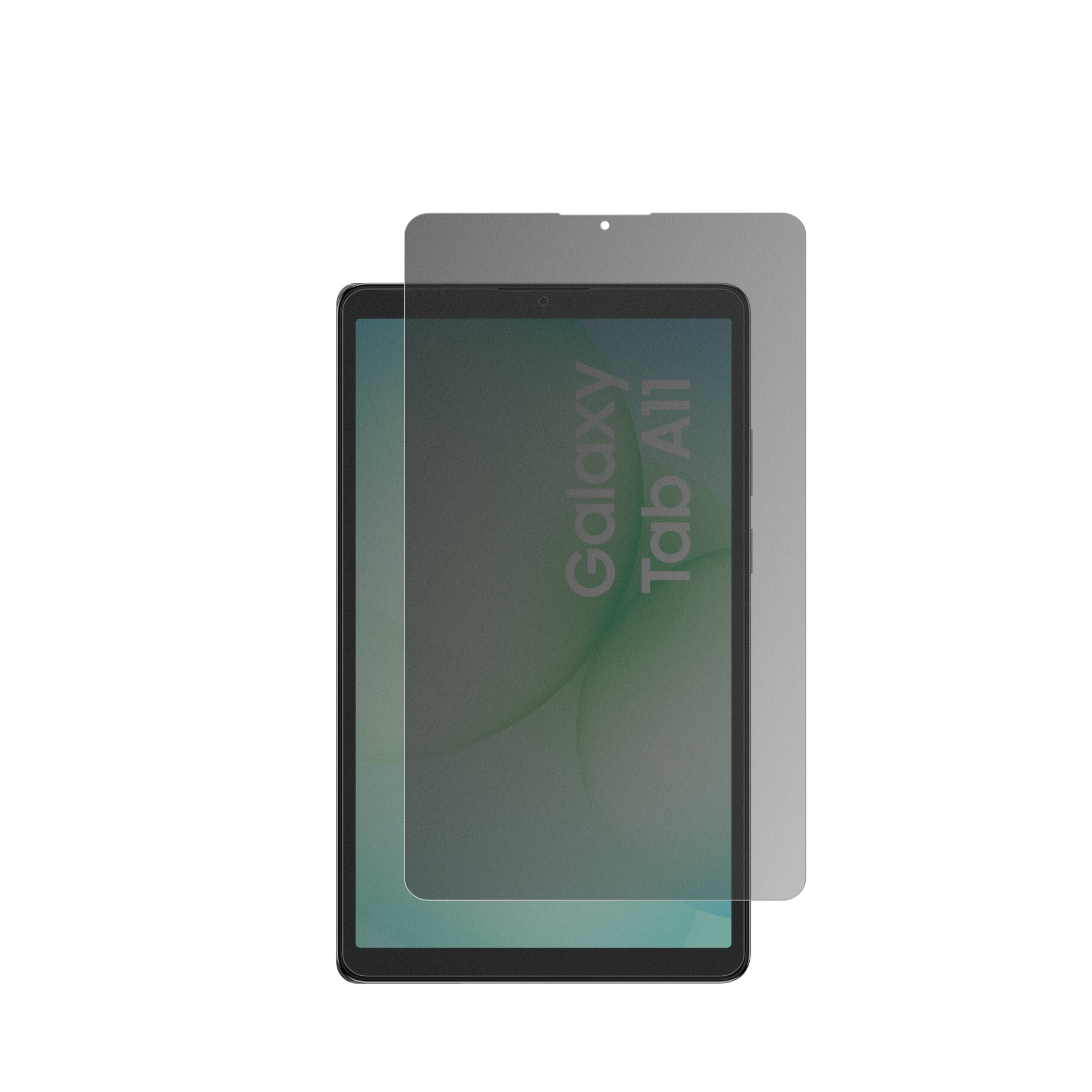 SamsungGalaxy Tab A11 mit aufgebrachtem dipos Displayschutz, der seitliche Einblicke blockiert