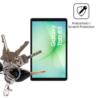 Schutz gegen Kratzer auf dem Samsung Galaxy Tab A11 Glas durch Schlüssel oder Ähnliches
