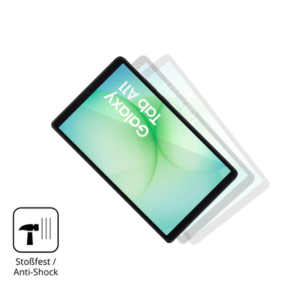 Schutz gegen Kratzer auf dem Samsung Galaxy Tab A11 Glas durch Schlüssel, Stöße gegen die Tischkante oder Stürze