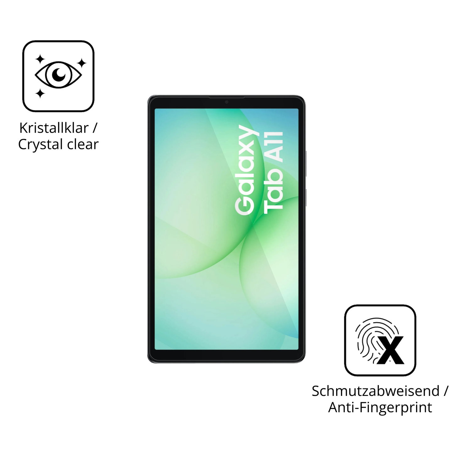 Flexible TPU-Folie passend zugeschnitten für Samsung Galaxy Tab A11, vollständige Abdeckung