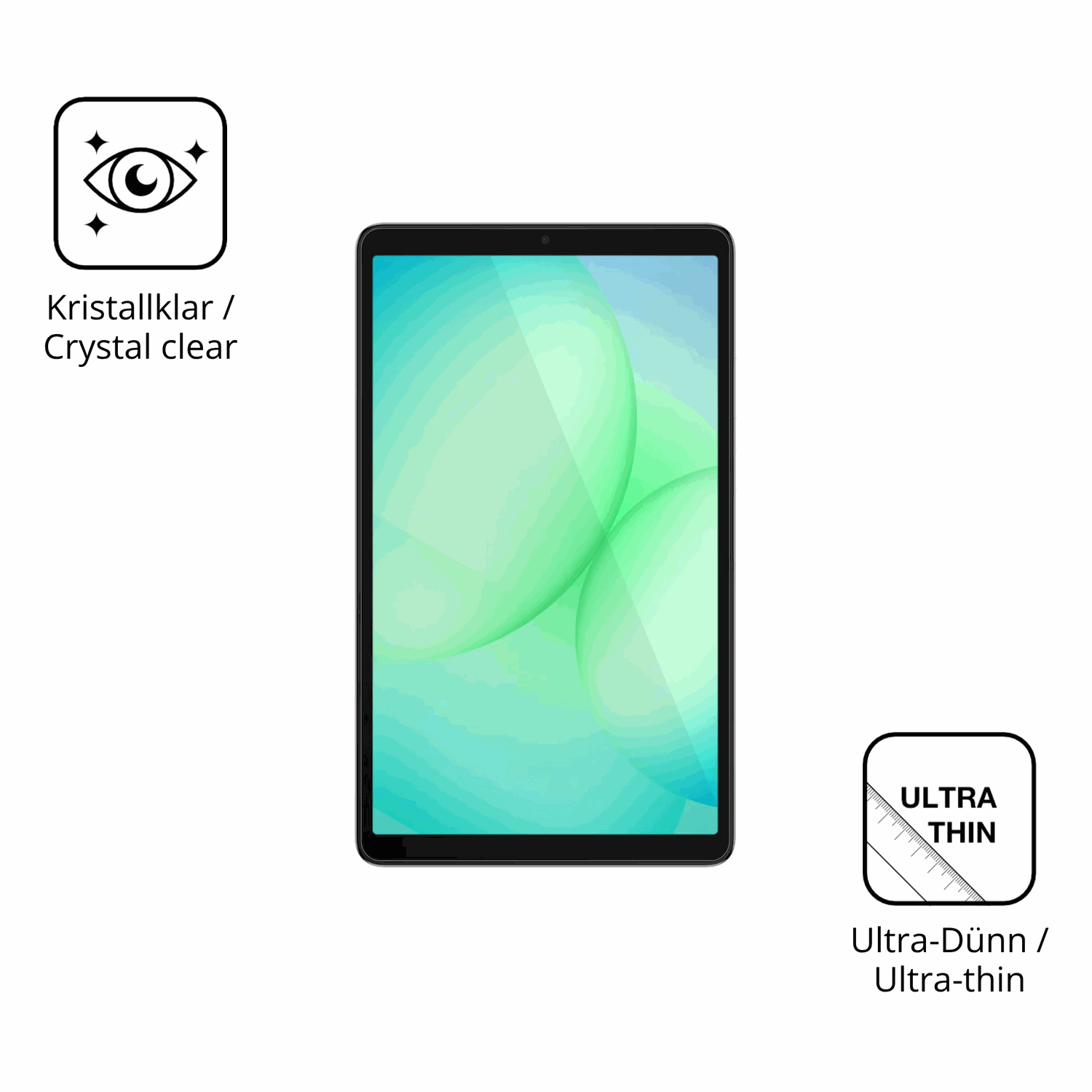 Dünne und klare Folie passend zugeschnitten für samsunggalaxy tab a11 8.7 zoll