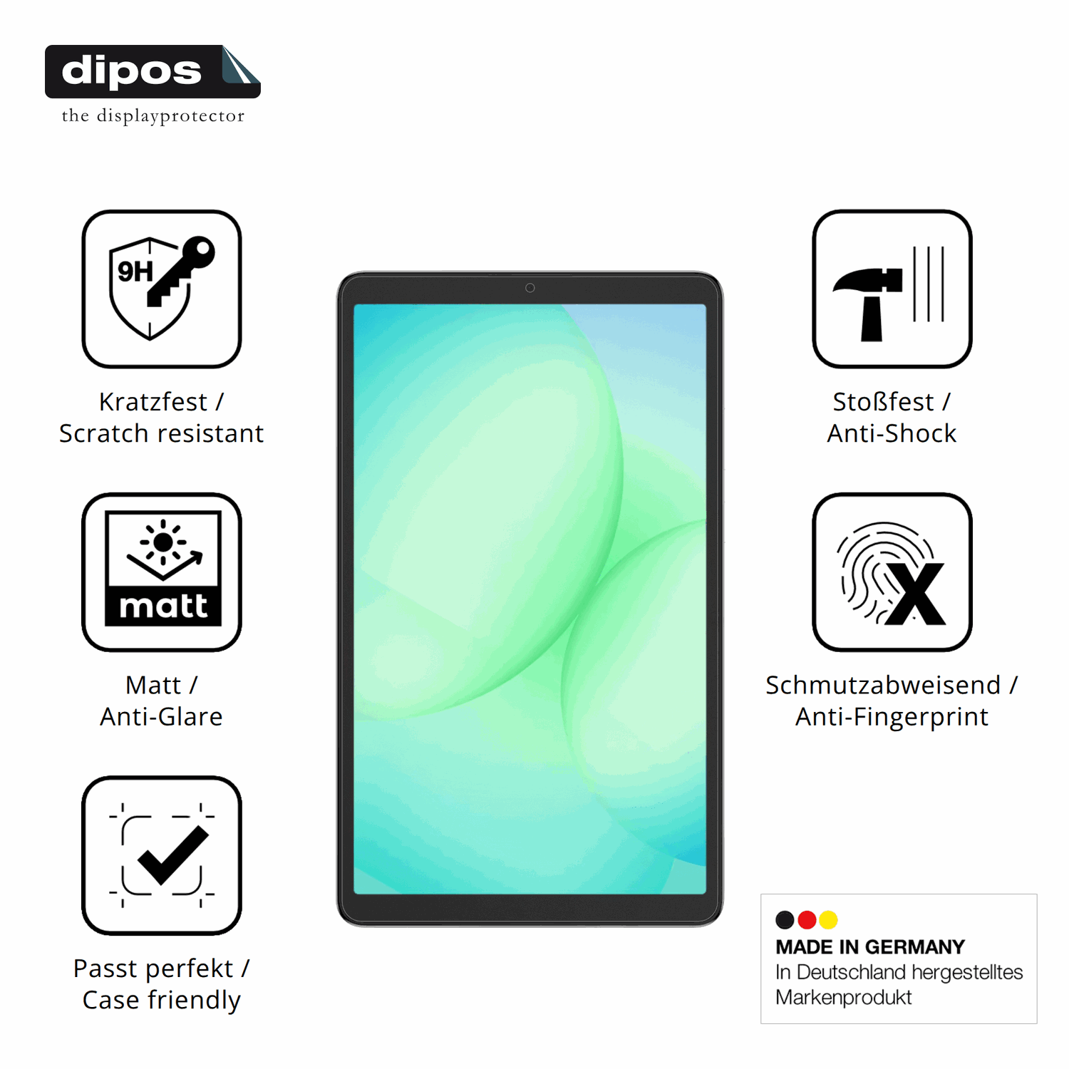 Displayschutz hergestellt in Deutschland, höchste Qualität made in Germany