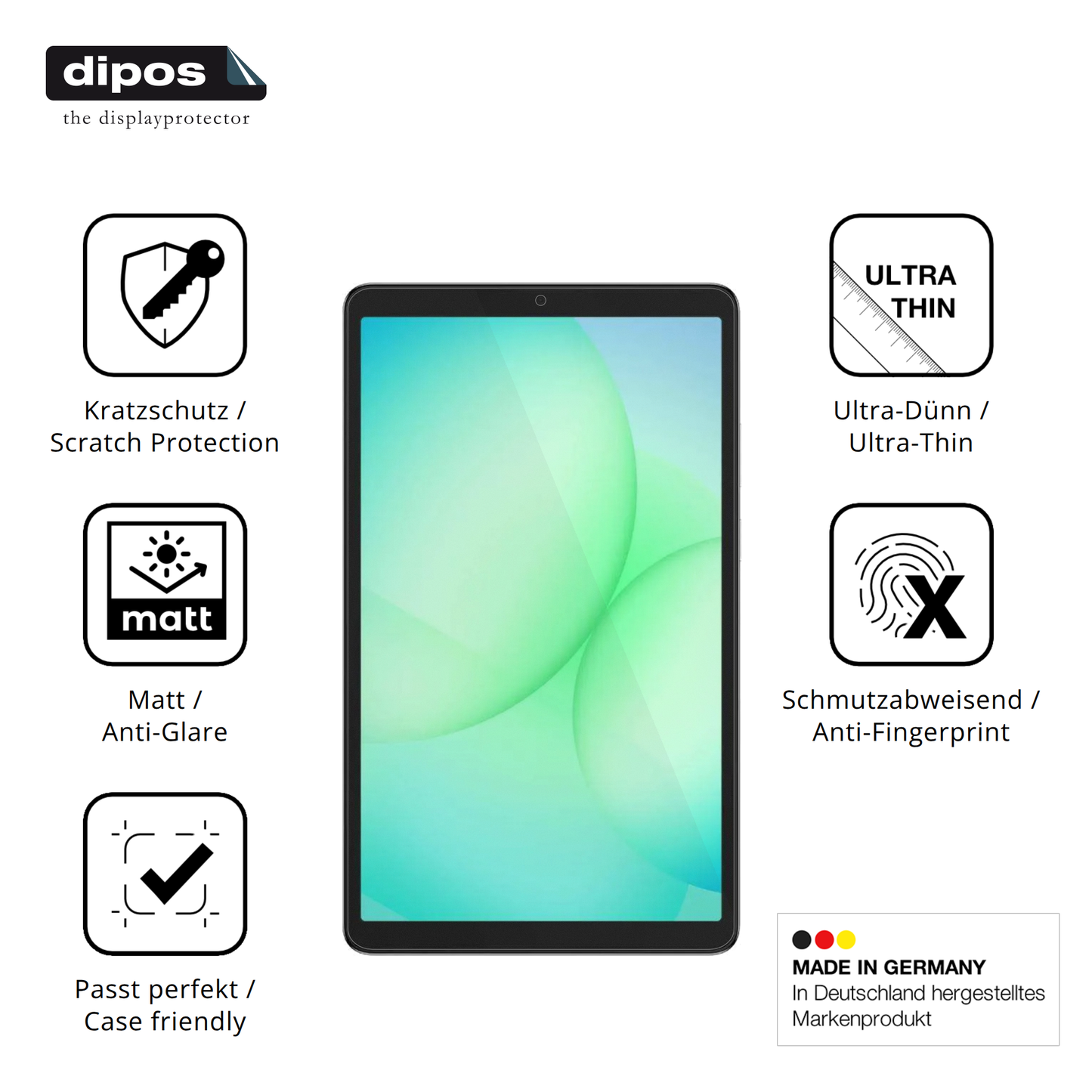 2x Schutzfolie matt für Samsung Galaxy Tab A11 Plus Display-Schutzfolie