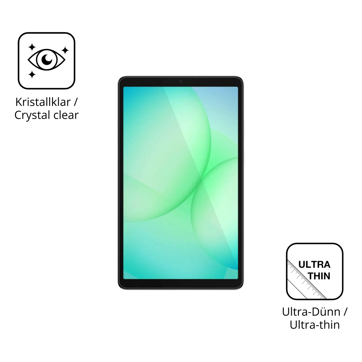2x Schutzfolie klar für Samsung Galaxy Tab A11 Plus Display-Schutzfolie