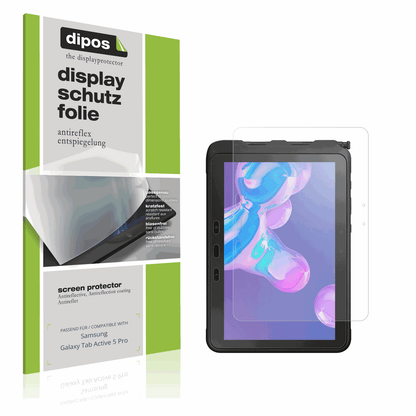 Matte Displayschutzfolie von dipos passend für Samsung Galaxy Tab Active 5 Pro, präziser Zuschnitt und blasenfrei montiert