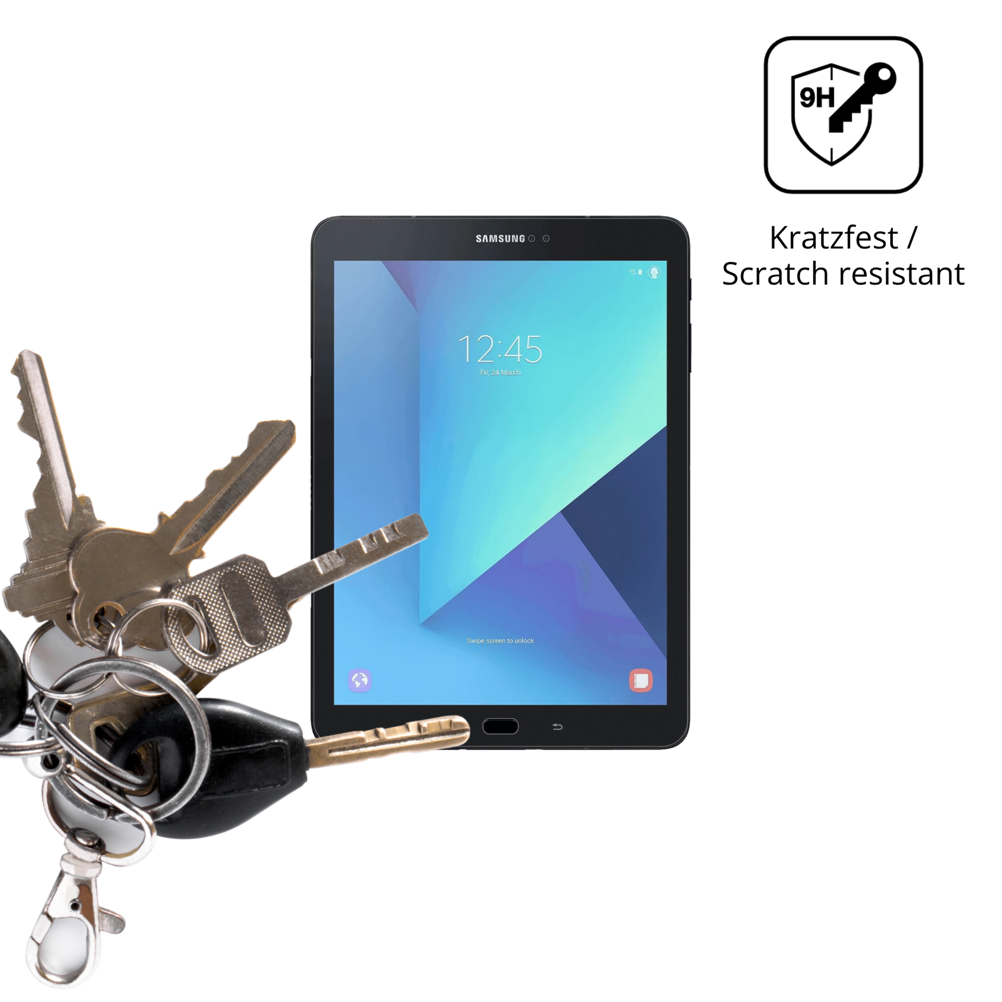 dipos Displayschutz für Samsung Galaxy Tab S3, mattierte Oberfläche, robuste Festigkeit und perfekte Passform