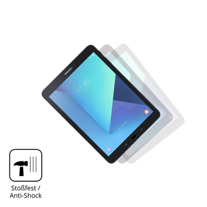 Schutz gegen Kratzer auf dem Samsung Galaxy Tab S3 Glas durch Schlüssel, Stöße gegen die Tischkante oder Stürze