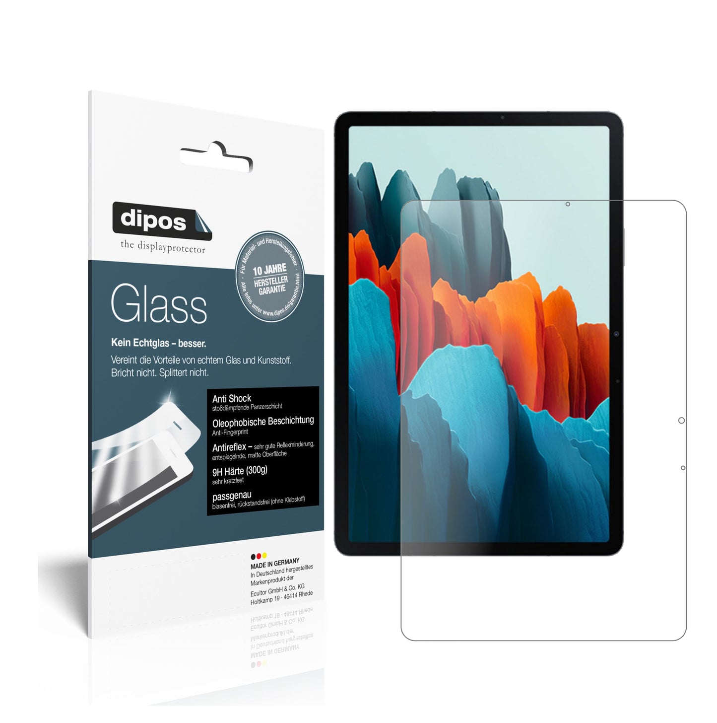 2x 9H Schutzfolie matt für Samsung Galaxy Tab S7 LTE Panzerfolie