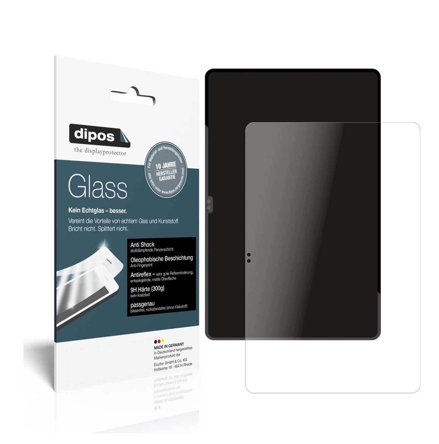Matte Displayschutzfolie von dipos passend für Samsung Galaxy Tab S8 Ultra, 9H kratzfest und blasenfrei montiert