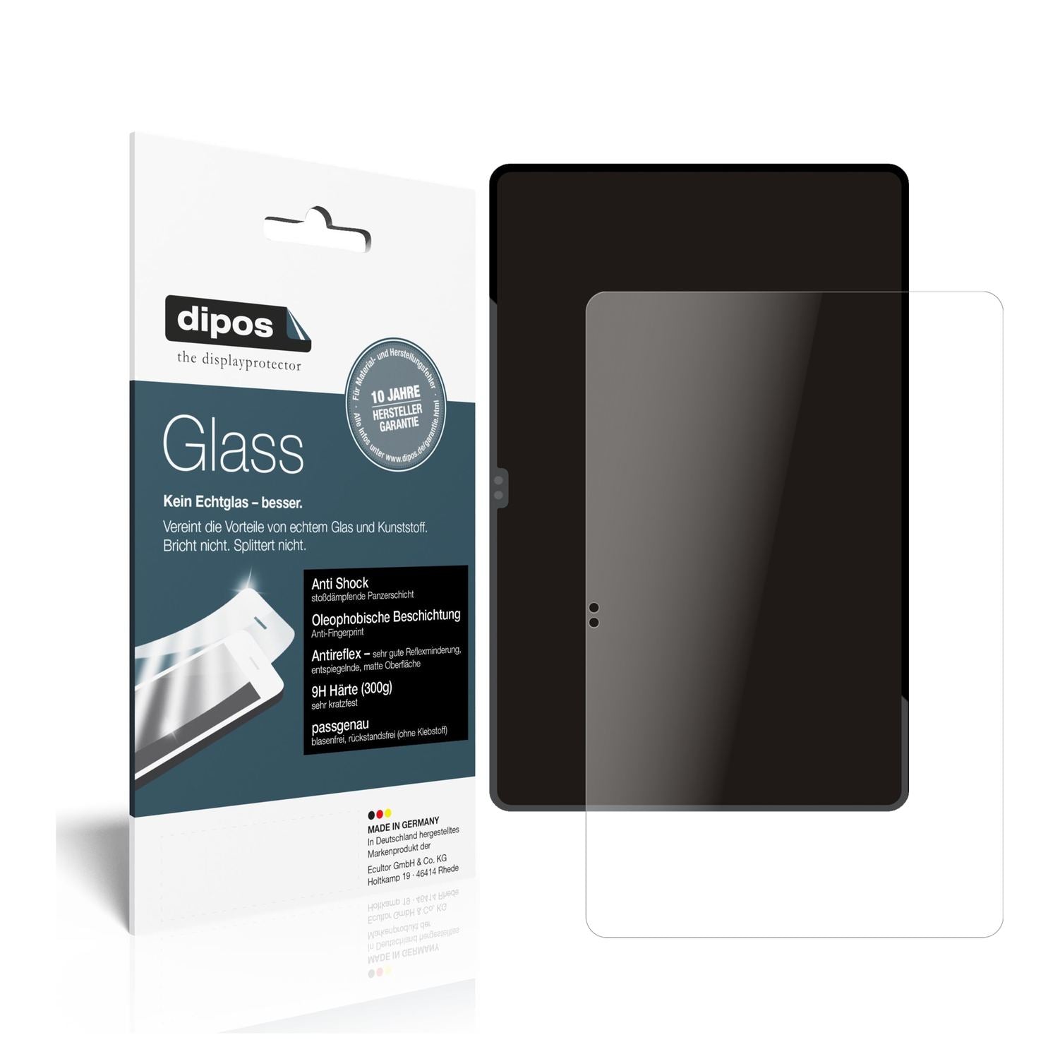 Matte Displayschutzfolie von dipos passend für Samsung Galaxy Tab S8 Ultra, 9H kratzfest und blasenfrei montiert