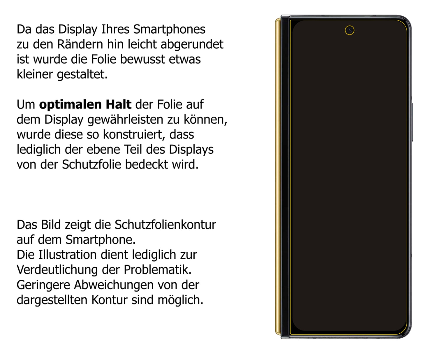 dipos Displayschutz für Samsung Galaxy W22, mattierte Oberfläche, robuste Festigkeit und perfekte Passform