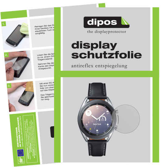 5x Schutzfolie matt für Samsung Galaxy Watch 3 (45mm) Display-Schutzfolie