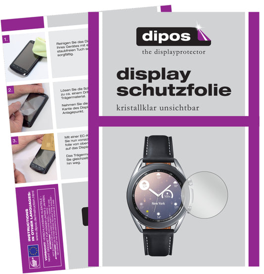 1x Schutzfolie klar für Samsung Galaxy Watch 3 (45mm) Display-Schutzfolie