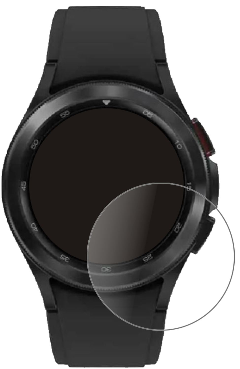 1x 9H Schutzfolie matt für Samsung Galaxy Watch 4 (40 mm) Panzerfolie
