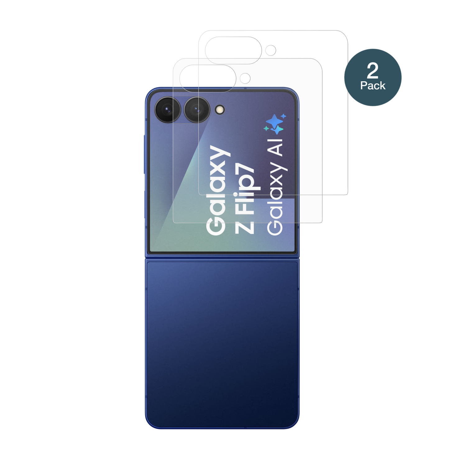 Schutz gegen Kratzer auf dem Samsung Galaxy Z Flip7 Aussenseite Glas durch Schlüssel, Stöße gegen die Tischkante oder Stürze