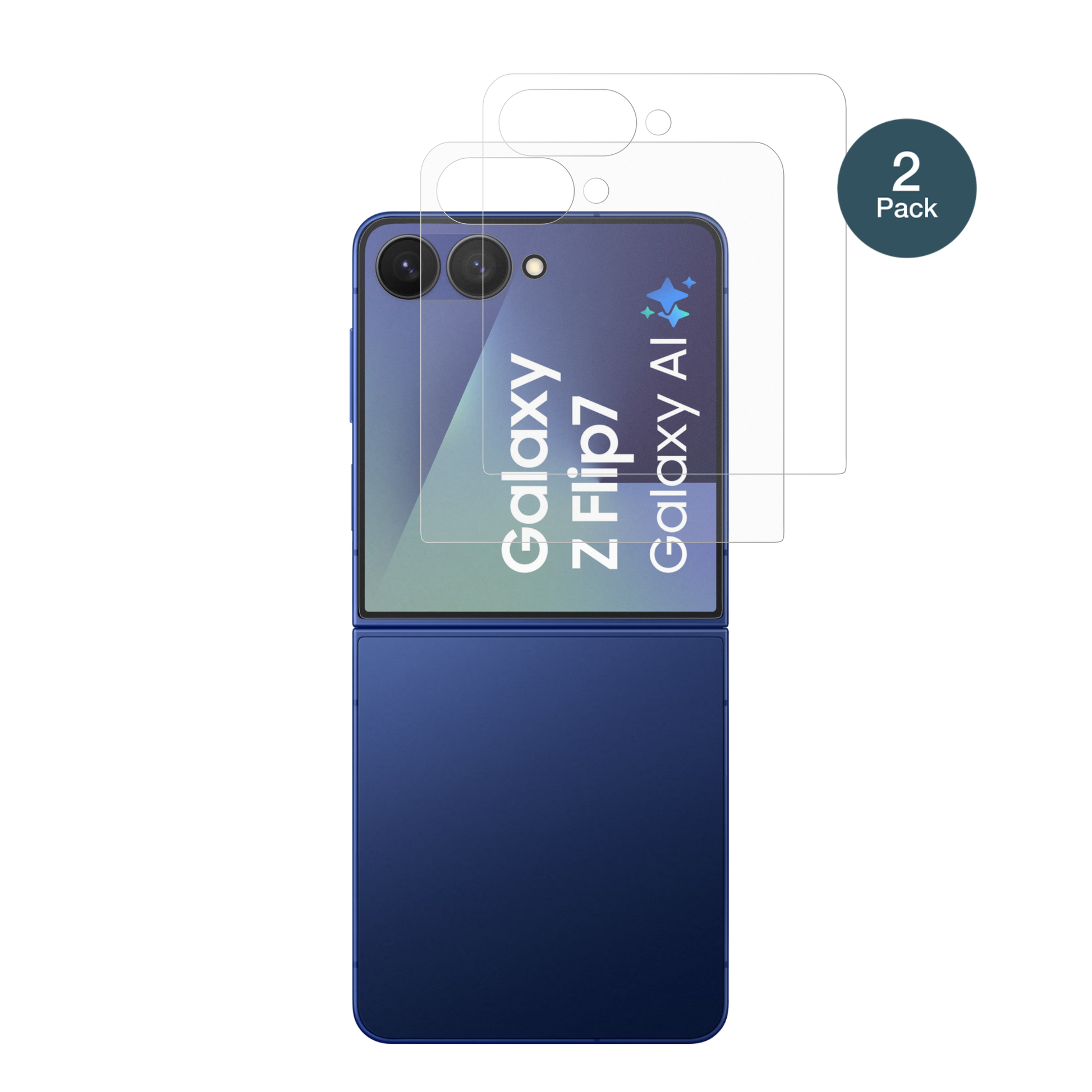 Schutz gegen Kratzer auf dem Samsung Galaxy Z Flip7 Aussenseite Glas durch Schlüssel, Stöße gegen die Tischkante oder Stürze