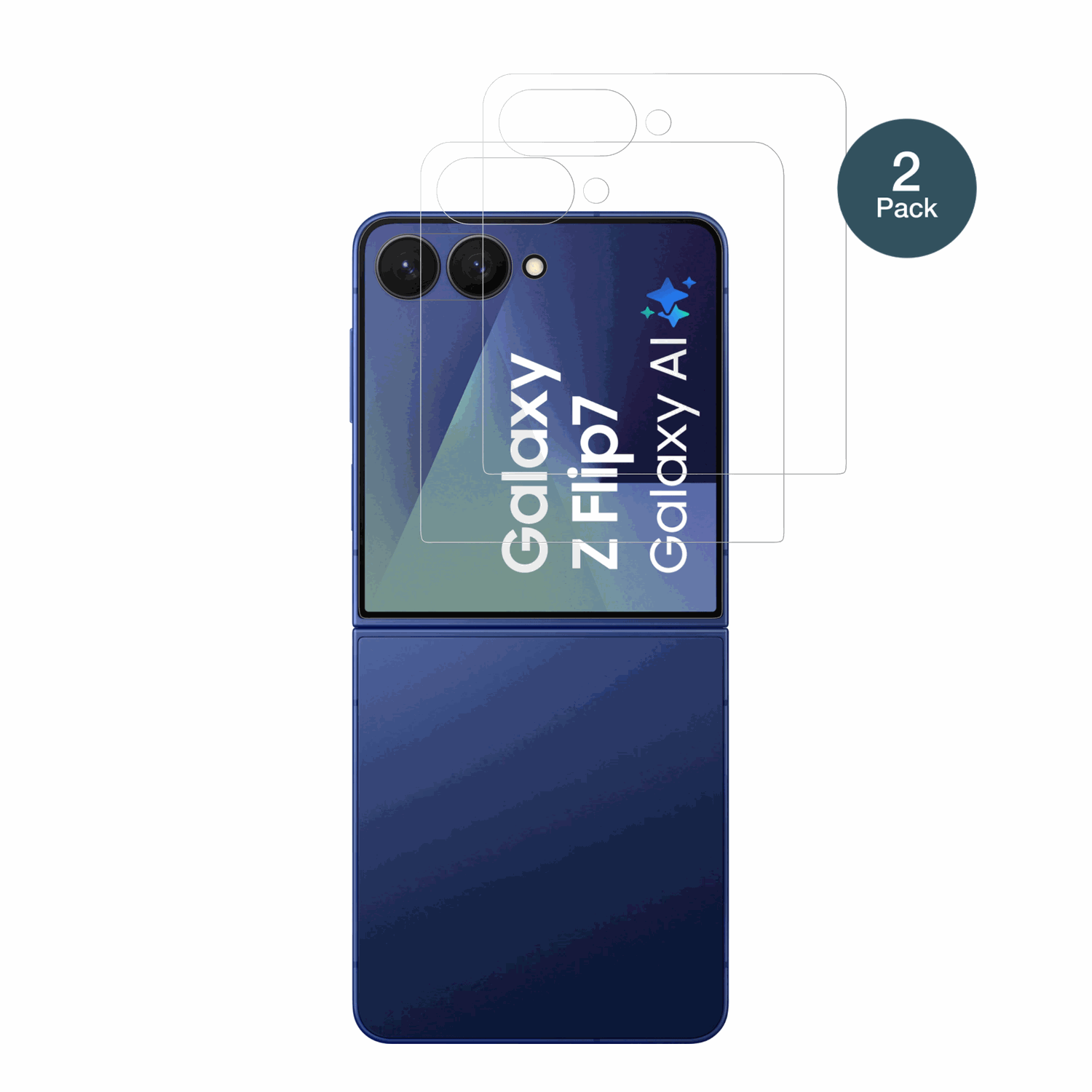 Schutz gegen Kratzer auf dem Samsung Galaxy Z Flip7 Aussenseite Glas durch Schlüssel, Stöße gegen die Tischkante oder Stürze