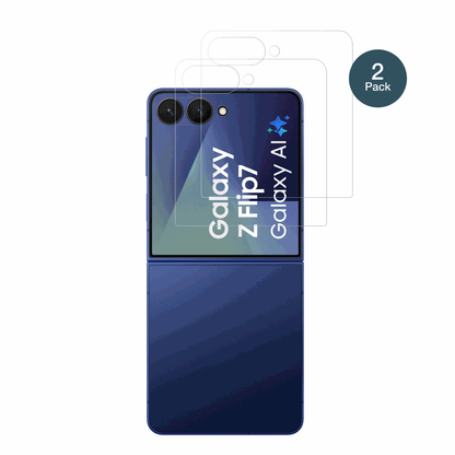 Schutz gegen Kratzer auf dem Samsung Galaxy Z Flip7 Aussenseite Glas durch Schlüssel, Stöße gegen die Tischkante oder Stürze
