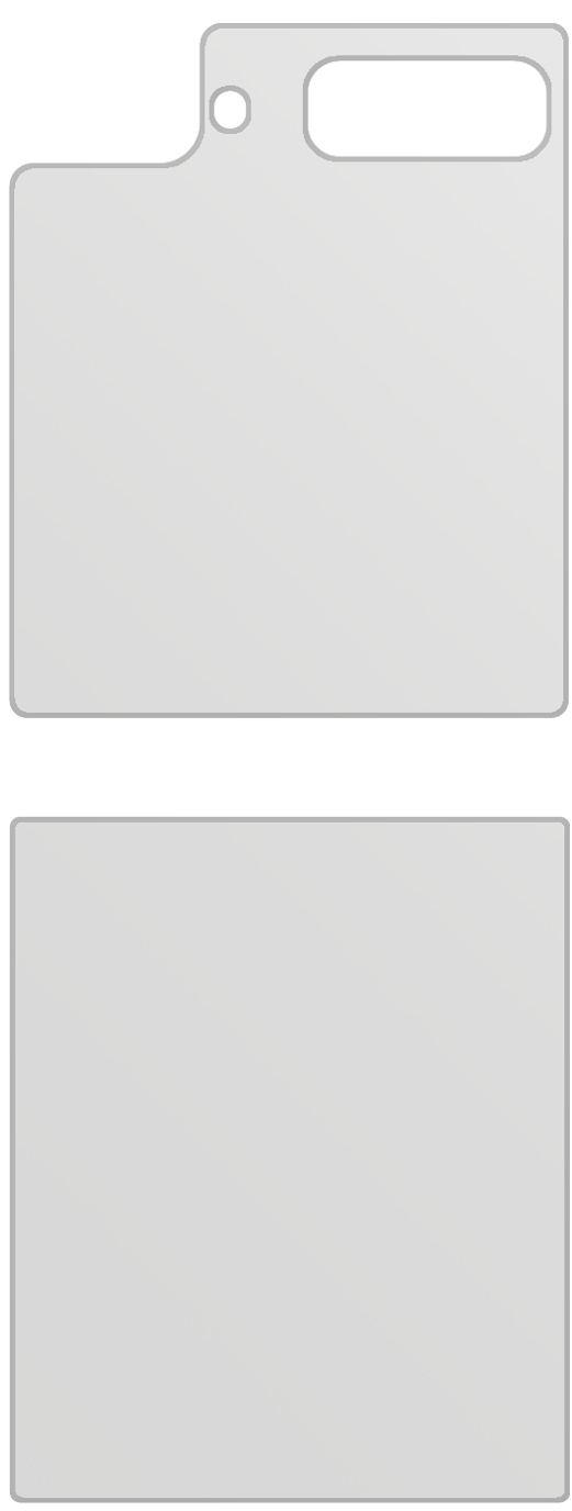 dipos Displayschutz für Samsung Galaxy Z Flip Rückseite, mattierte Oberfläche, geringe Dicke und perfekte Passform