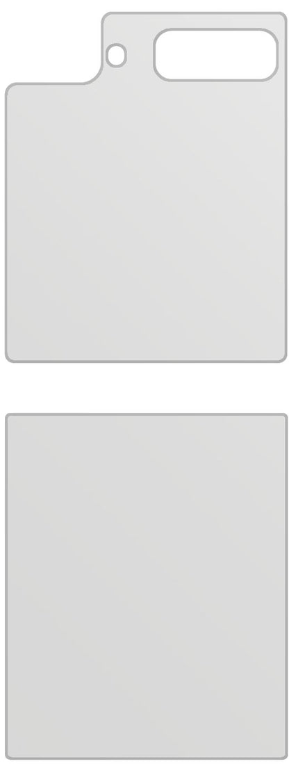 dipos Displayschutz für Samsung Galaxy Z Flip Rückseite, mattierte Oberfläche, geringe Dicke und perfekte Passform