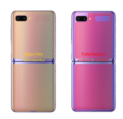 2x 3D Full Cover Schutzfolie für Samsung Galaxy Z Flip Rückseite