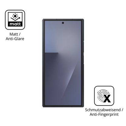 Dünne und entspiegelnde Folie passend zugeschnitten für Samsung Galaxy Z TriFold Aussenseite