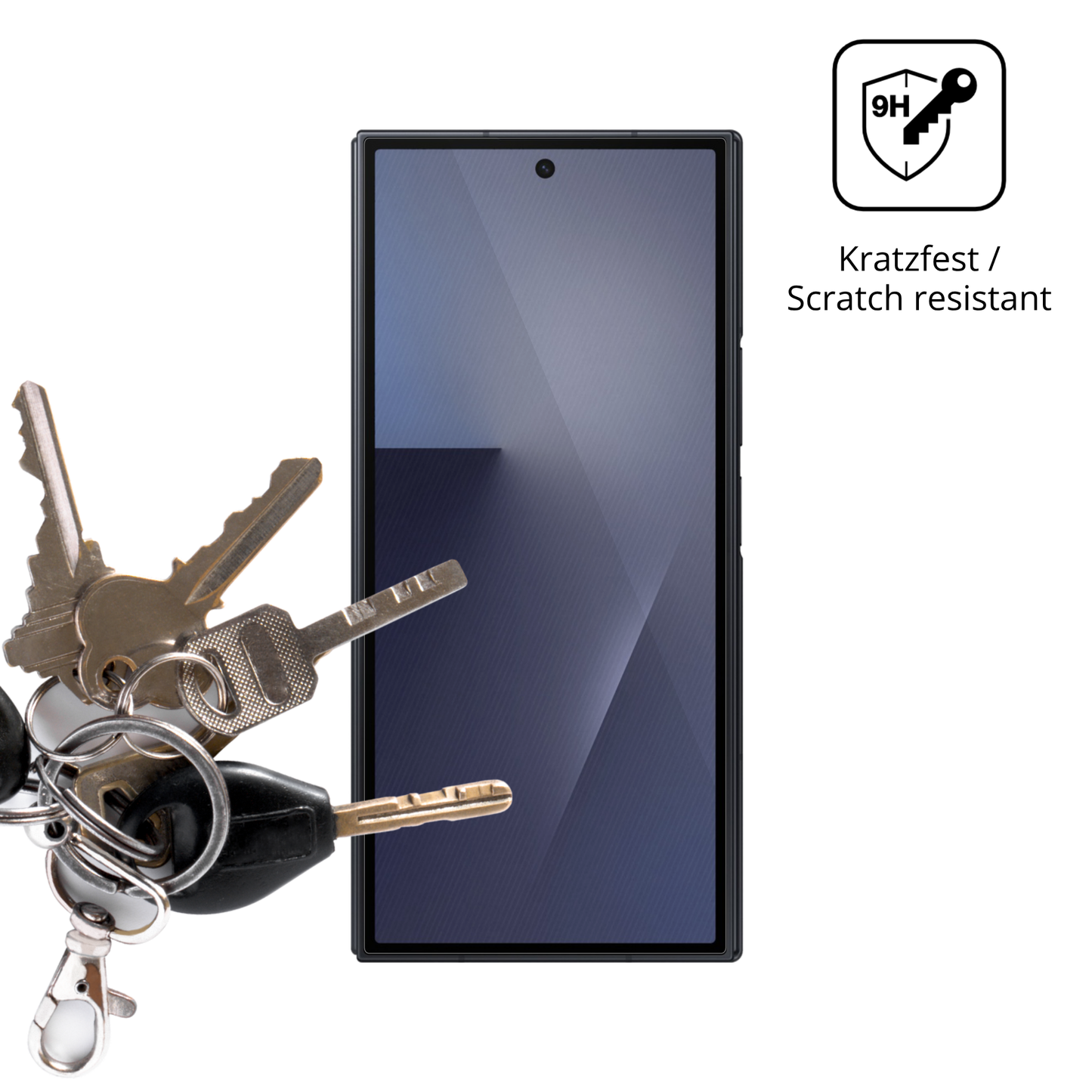 dipos Displayschutz für Samsung Galaxy Z TriFold Aussenseite, transparente Oberfläche, perfekte Passform auch für die Rundungen