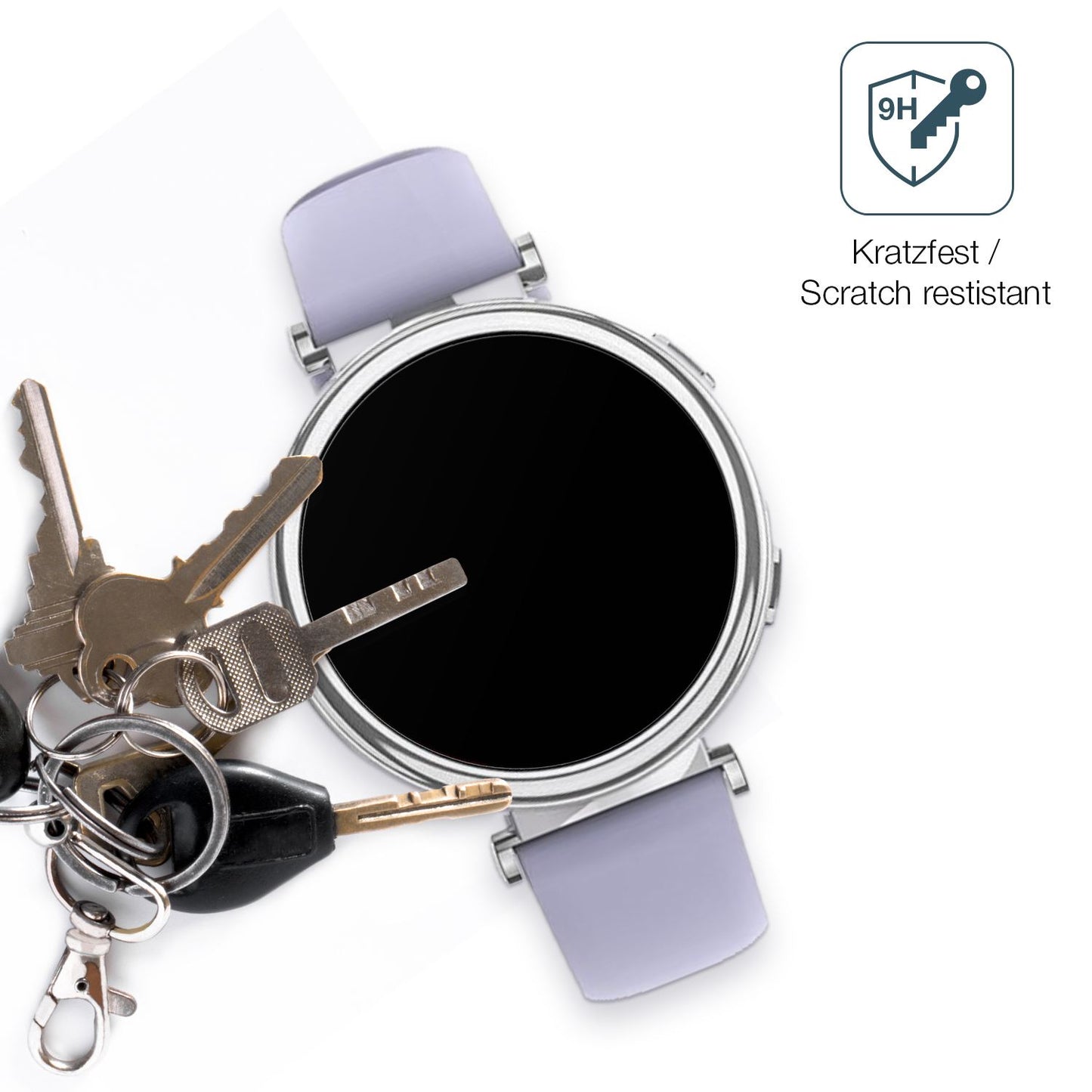 dipos Displayschutz für Sanorum 1.27 Zoll Smartwatch, mattierte Oberfläche, robuste Festigkeit und perfekte Passform