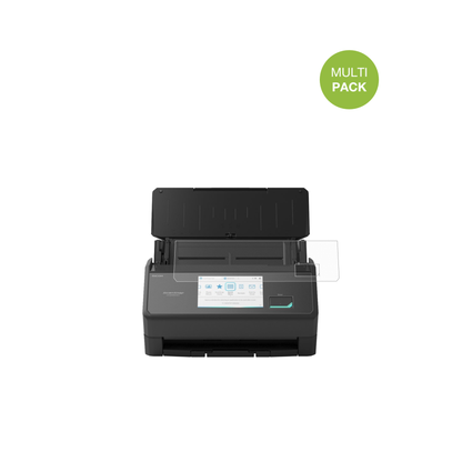 ScanSnapiX2500 mit aufgebrachter dipos Displayschutzfolie, die lästige Fingerabdrücke minimiert