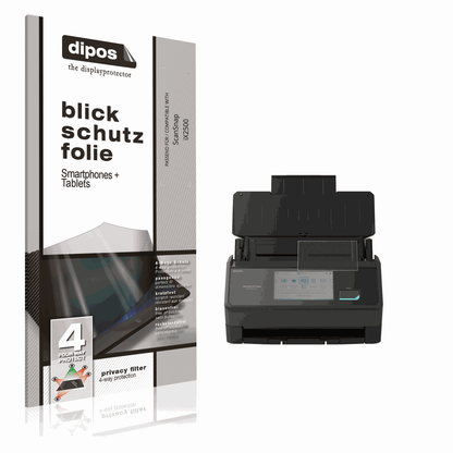 Blickschutzfolie von dipos passend für ScanSnap iX2500, präziser Zuschnitt und blasenfrei montiert