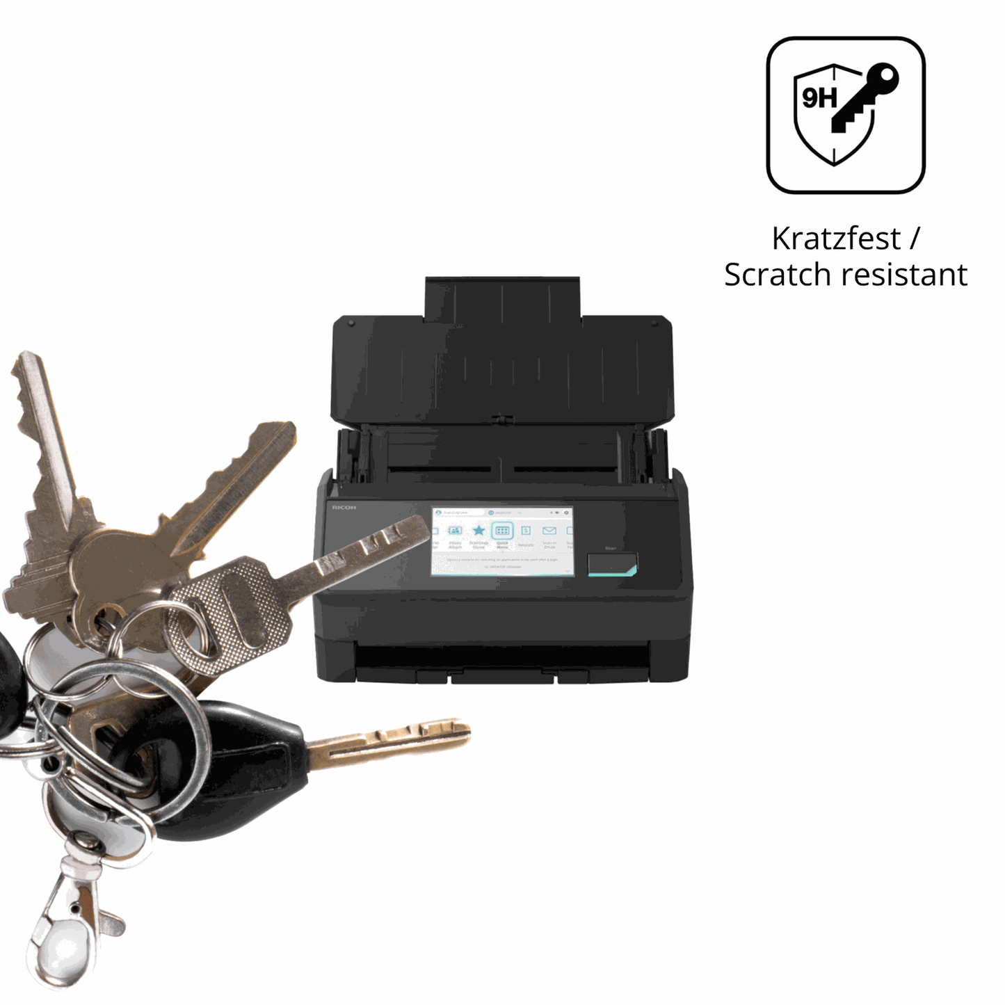 dipos Displayschutz für ScanSnap iX2500, mattierte Oberfläche, robuste Festigkeit und perfekte Passform