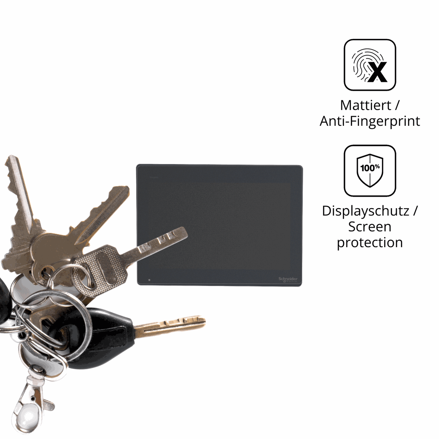 dipos Displayschutz für schneider electrichmidt651, mattierte Oberfläche, Blickschutzfilter und perfekter Passform