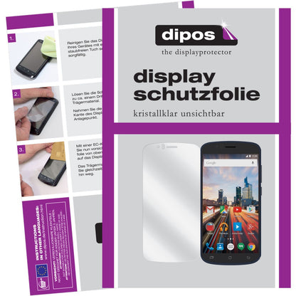 Klare Displayschutzfolie von dipos passend für 50e Helium Archos, präziser Zuschnitt und blasenfrei montiert